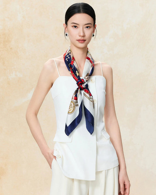 ヴィンテージチェーンシルクスカーフ