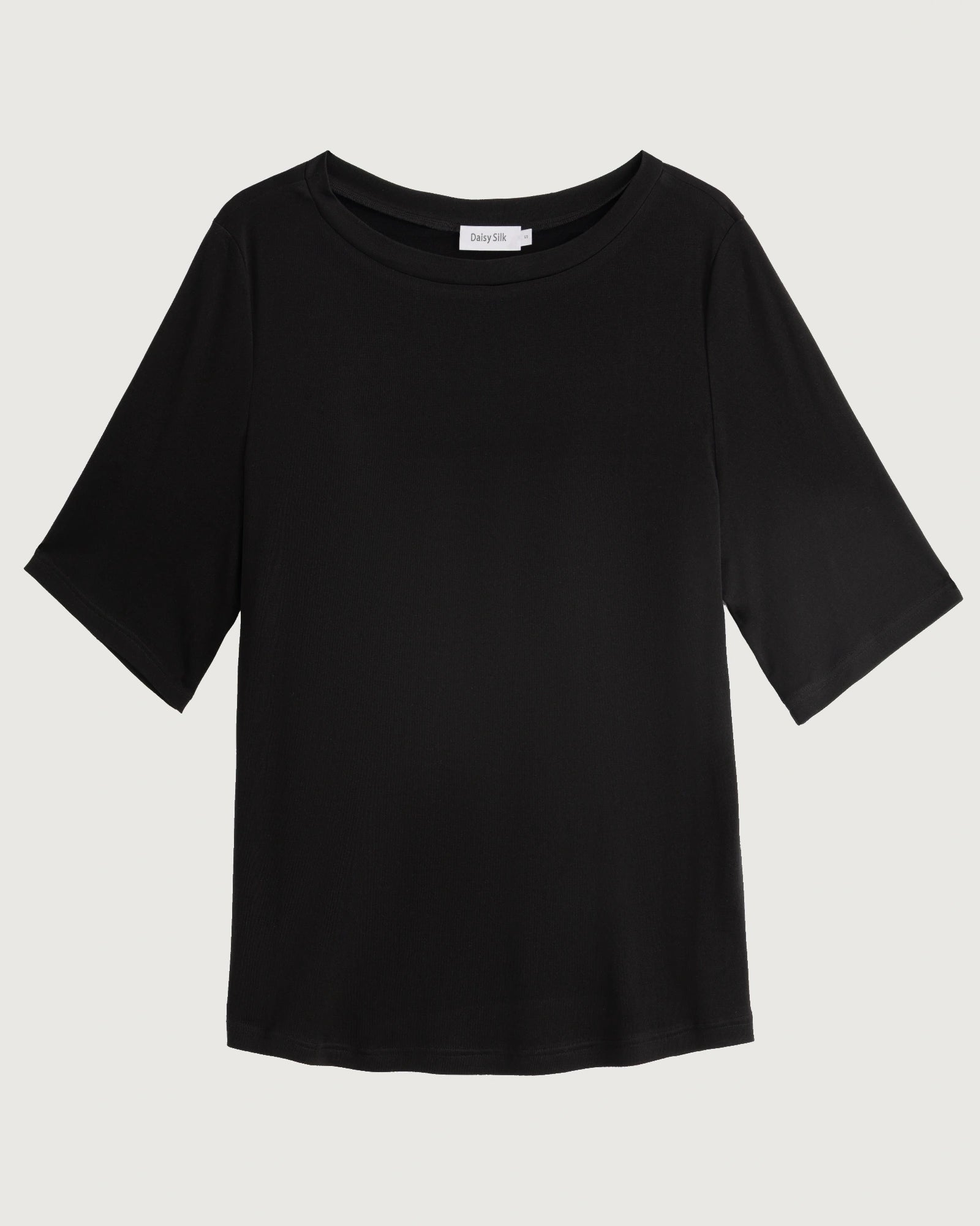 ウォッシャブルシルク ジャージー クルーネックTシャツ