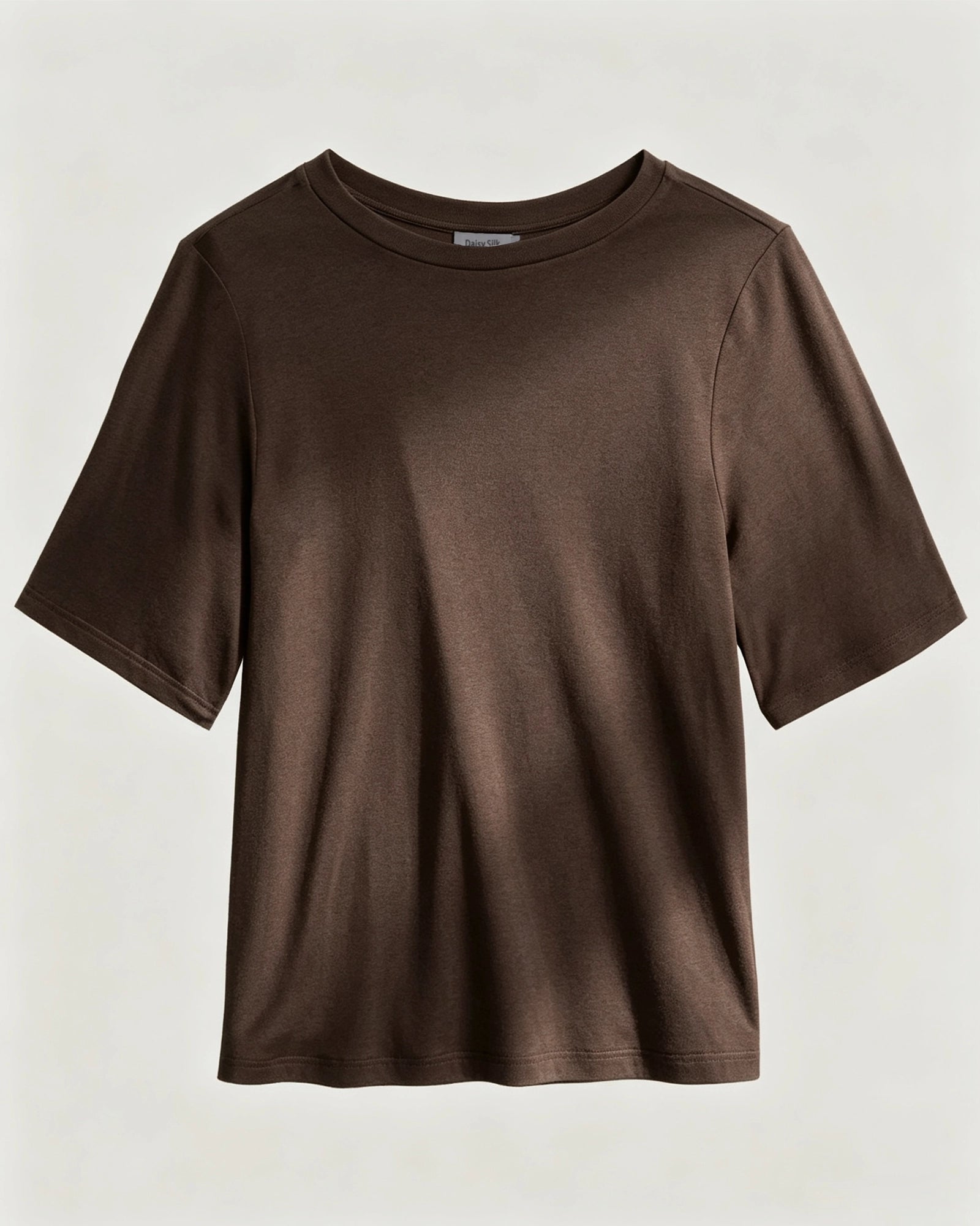 ウォッシャブルシルク ジャージー クルーネックTシャツ