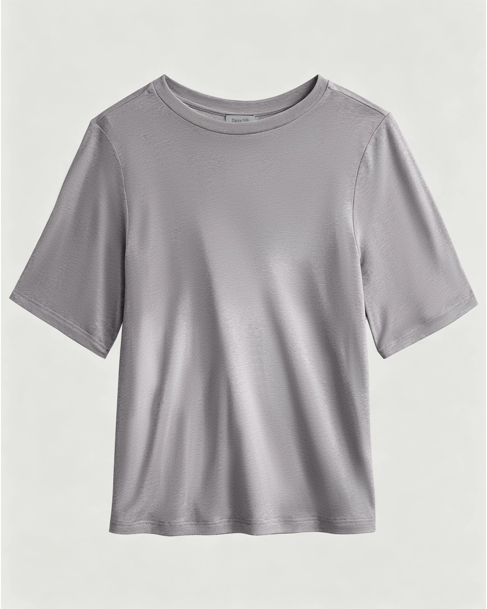 ウォッシャブルシルク ジャージー クルーネックTシャツ