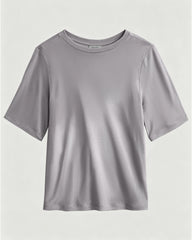 ウォッシャブルシルク ジャージー クルーネックTシャツ