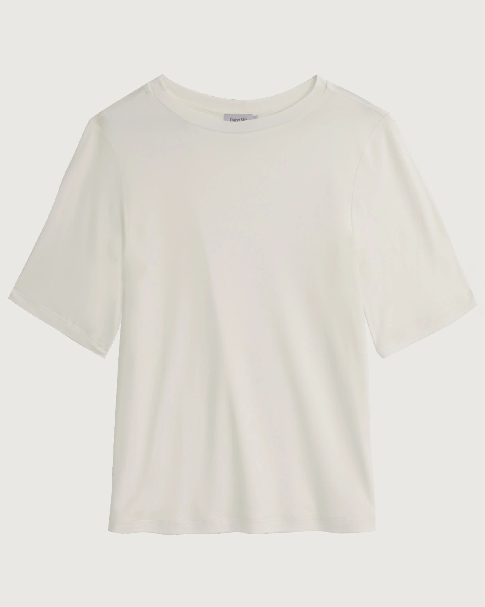 ウォッシャブルシルク ジャージー クルーネックTシャツ