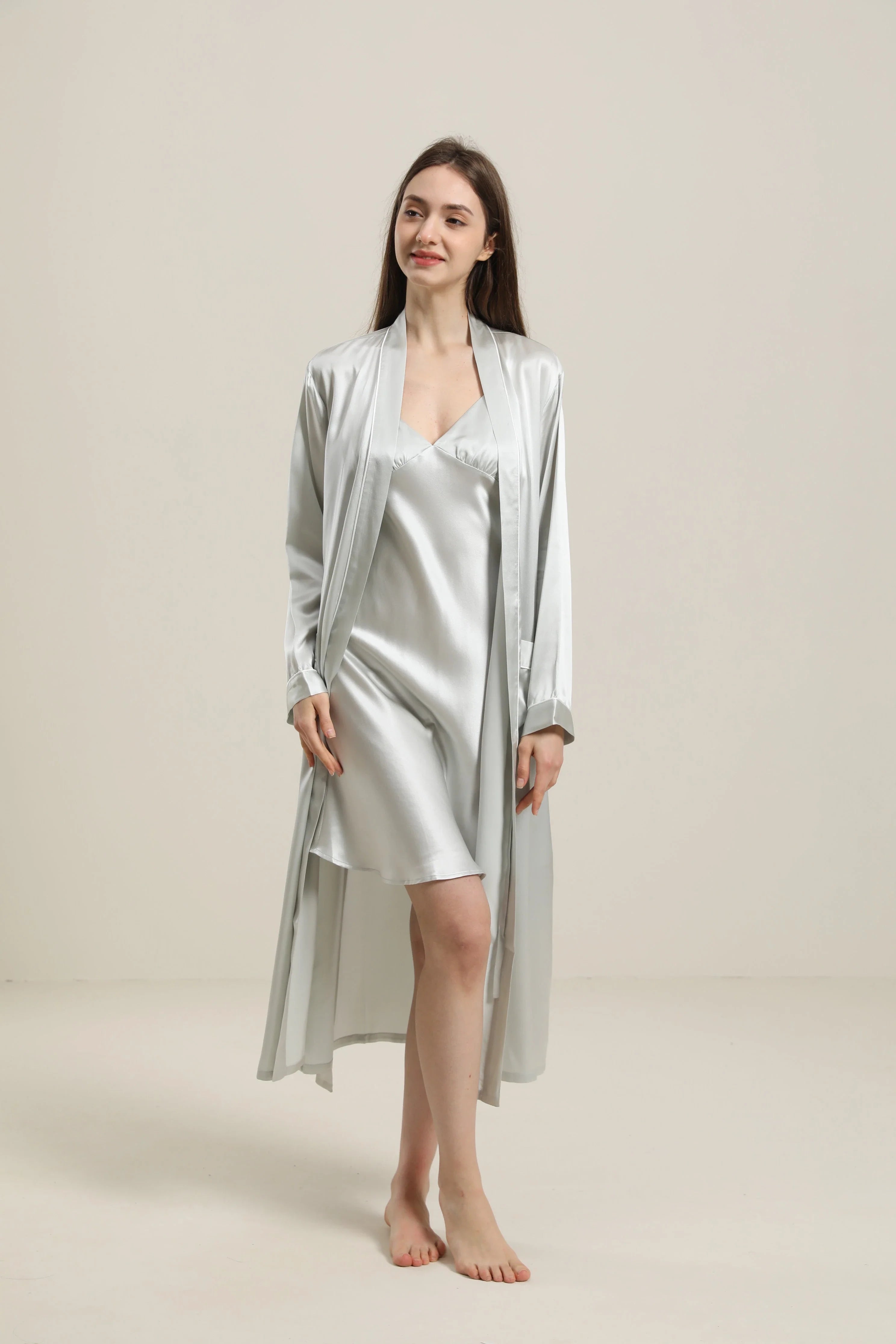 女性用無地シルクローブ