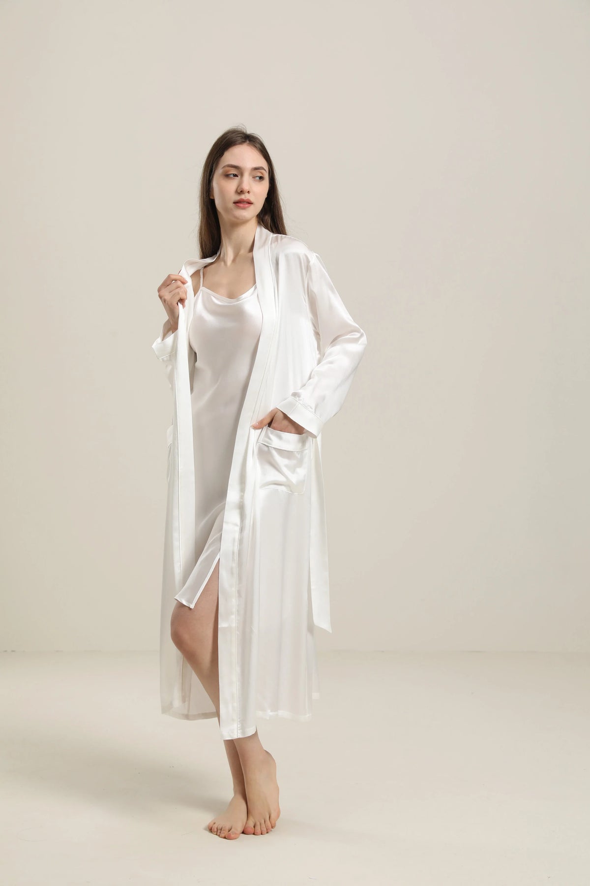 女性用無地シルクローブ
