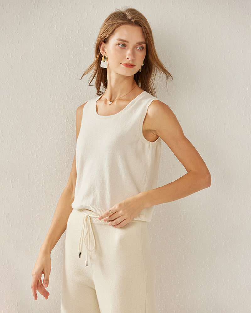 女性用カシミヤタンクトップ