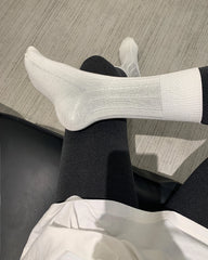 レディース カシミヤ・モダール混 クルー丈ソックス