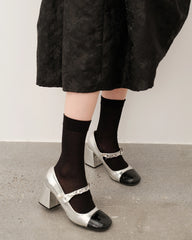 レディース カシミヤ×モダール 直角設計 クルーソックス