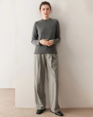 レディース ハーフモックネック カシミヤセーター