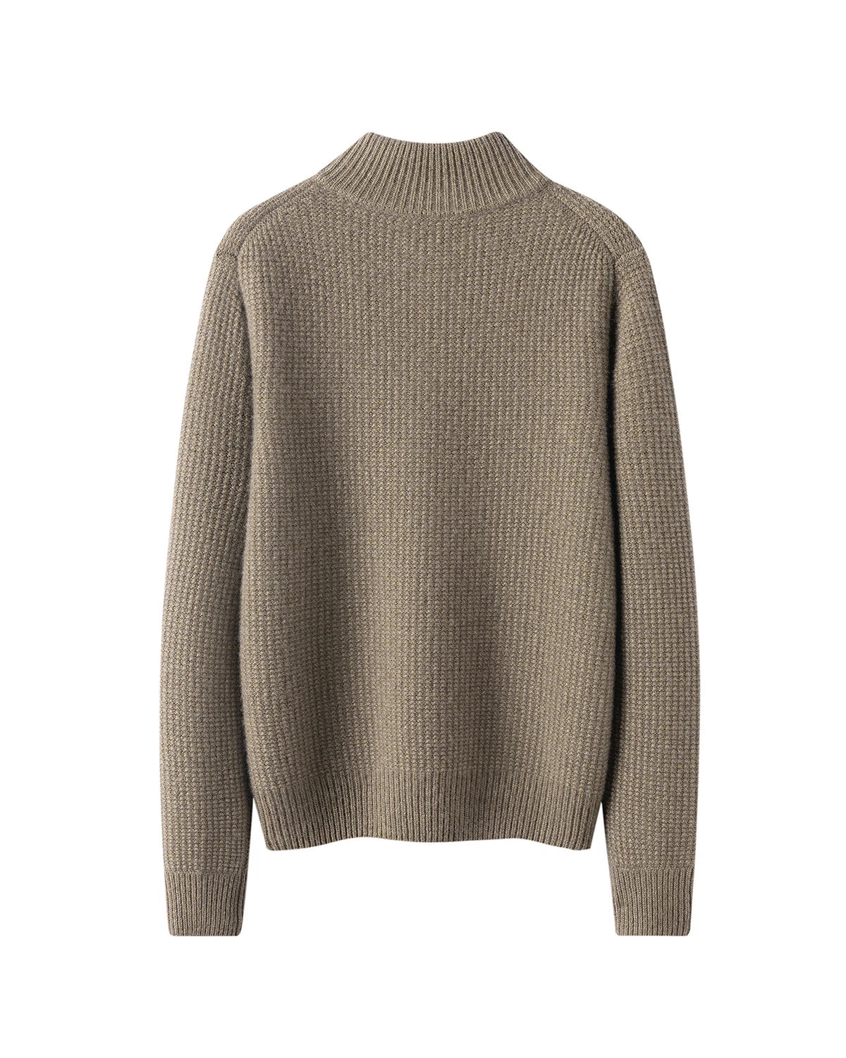 レディース ハーフジップ カシミヤ プルオーバー セーター