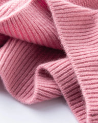 レディース ハーフジップ カシミヤ プルオーバー セーター