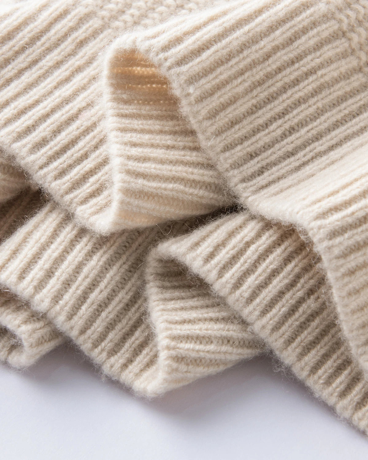 レディース ハーフジップ カシミヤ プルオーバー セーター