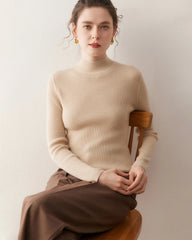 レディーススリムフィットカシミヤベースレイヤー