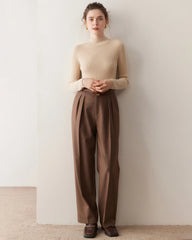 レディーススリムフィットカシミヤベースレイヤー