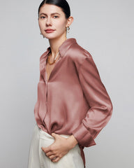 30匁 レディース ゆったりシルクシャツ