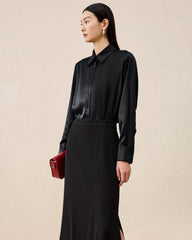 レディース ウォッシャブルシルクブラウス ベーシックスタイル