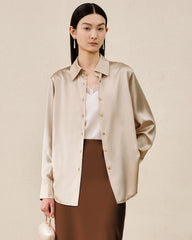レディース ウォッシャブルシルクブラウス ベーシックスタイル