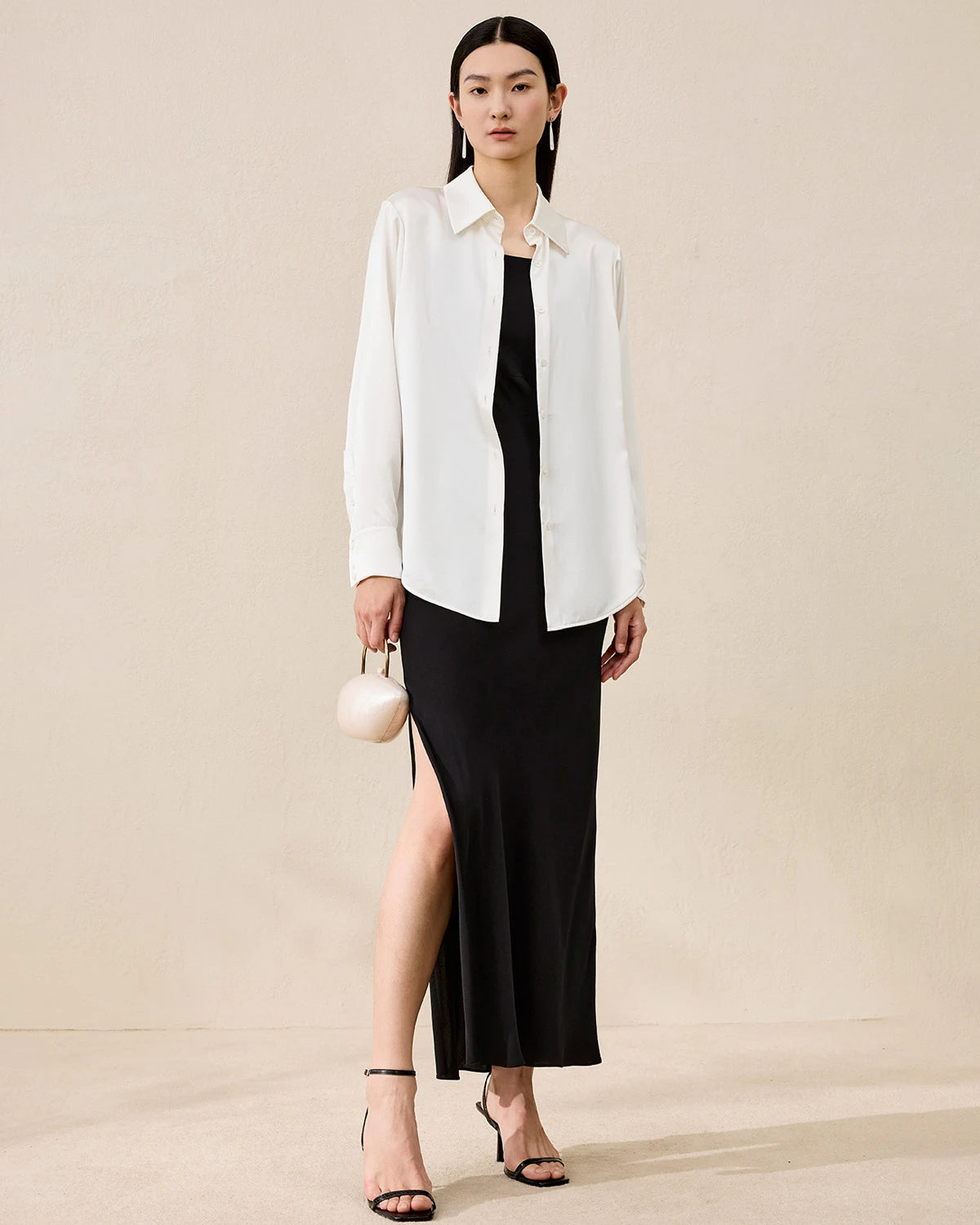 レディース ウォッシャブルシルクブラウス ベーシックスタイル