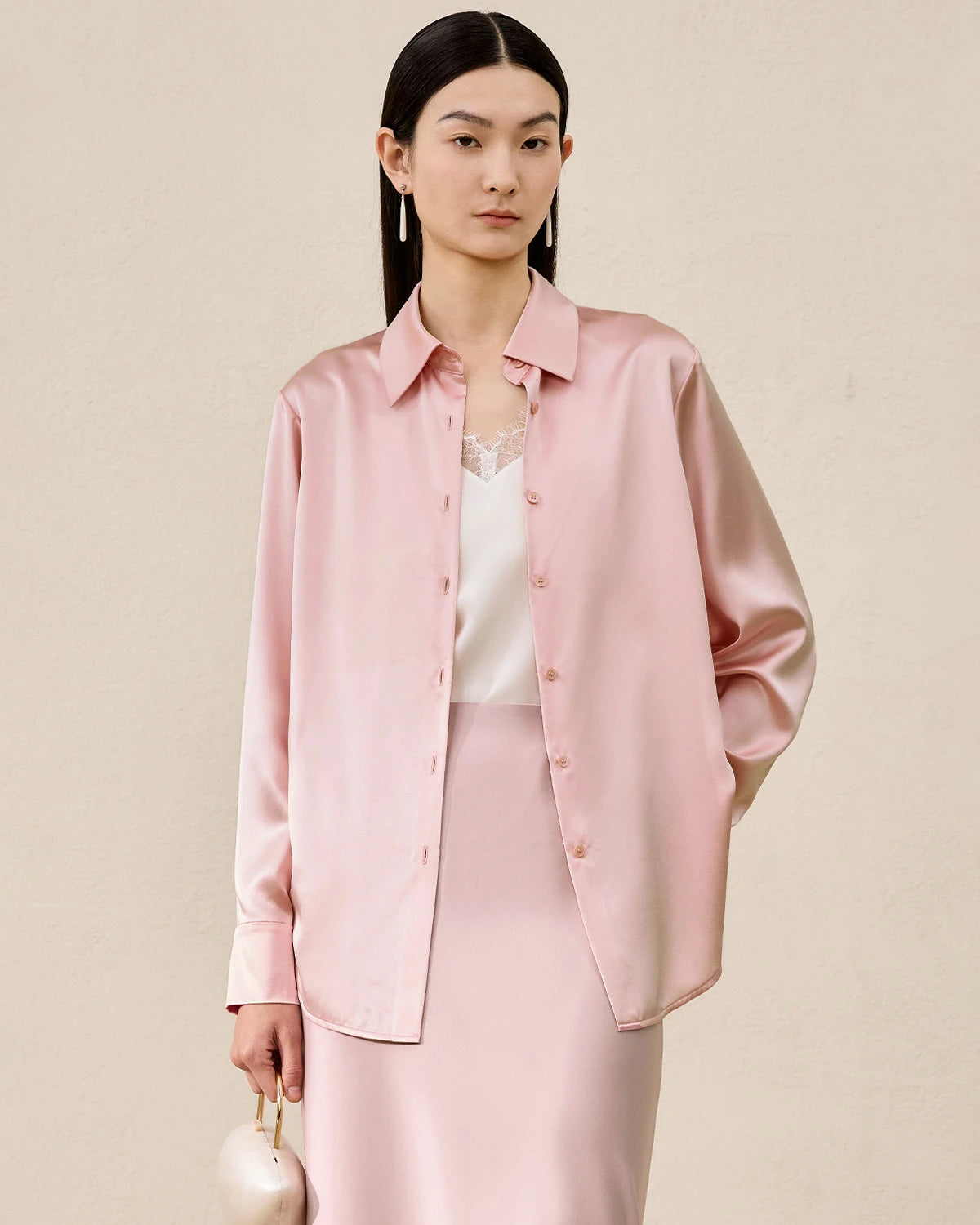 レディース ウォッシャブルシルクブラウス ベーシックスタイル