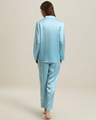 女性用シルクツーピースパジャマ