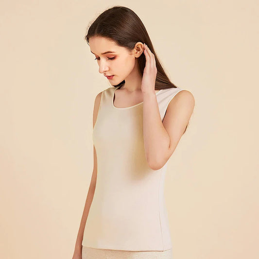 レディース シルクベルベット サーマルベスト