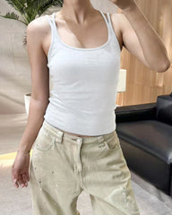 ブラッシュドウール カップ付き キャミソール