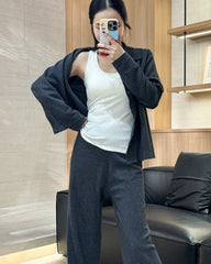 ウール素材のサーマルタンクトップ（内蔵ブラ付き）