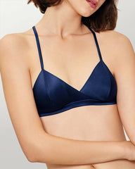シルクトライアングルブラレット＆Vストリングショーツセット