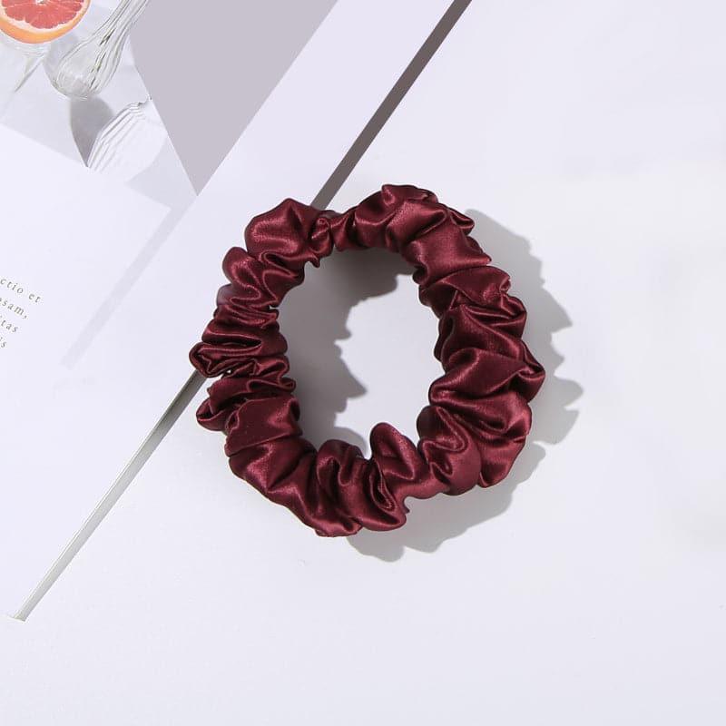 22モメ 2.5cm シルクヘアループシュシュ 4個セット