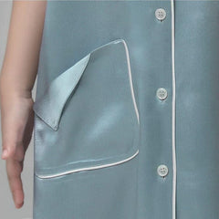 女の子用シルクナイトドレスブラウス風