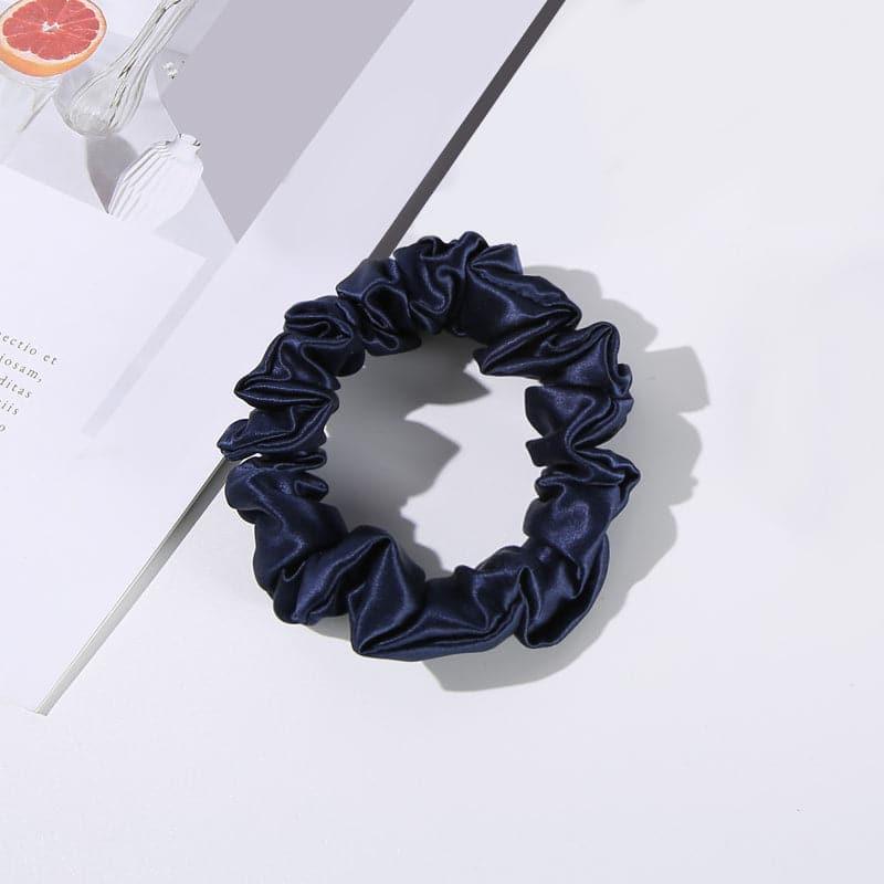 22モメ 2.5cm シルクヘアループシュシュ 4個セット