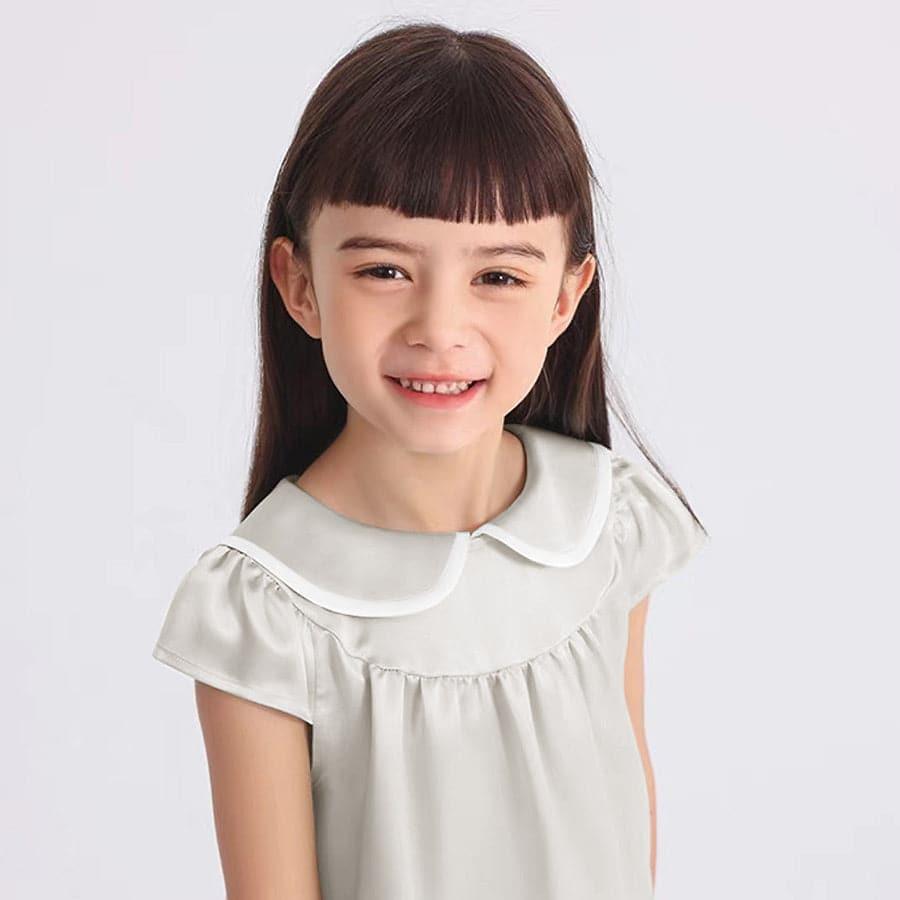 キッズ ベビーガール シルクナイトドレス