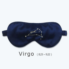 12 Constellation Silk Eye Mask, Navy