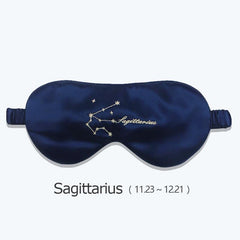 12 Constellation Silk Eye Mask, Navy