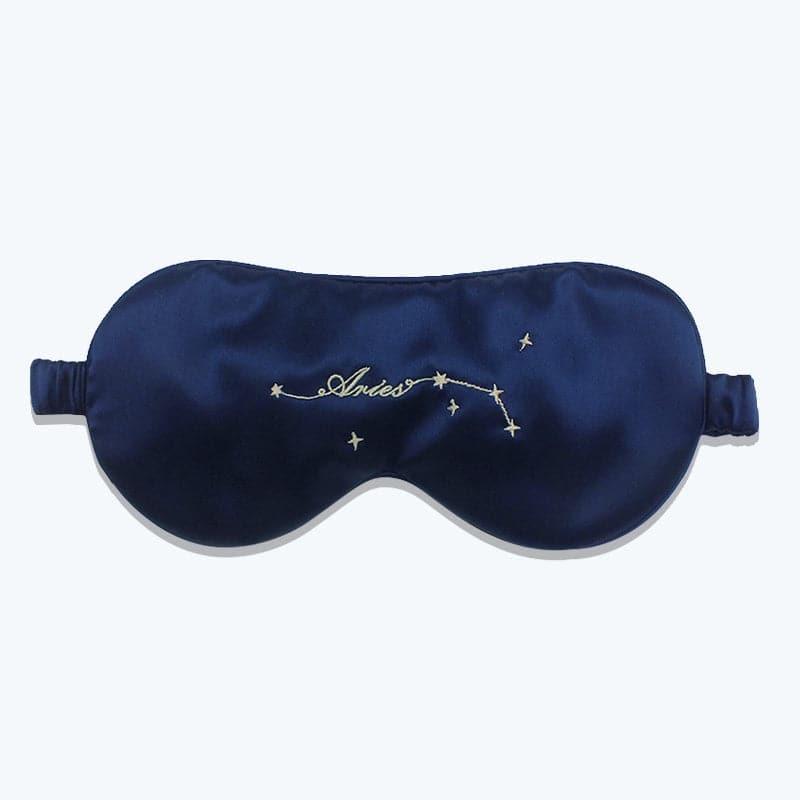 12 Constellation Silk Eye Mask, Navy