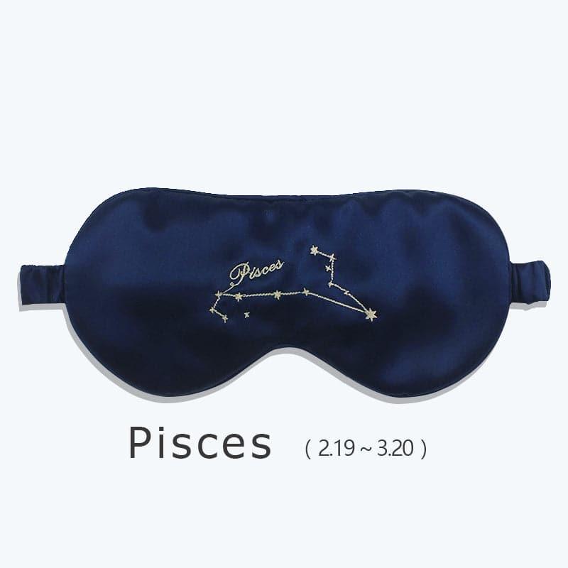 12 Constellation Silk Eye Mask, Navy