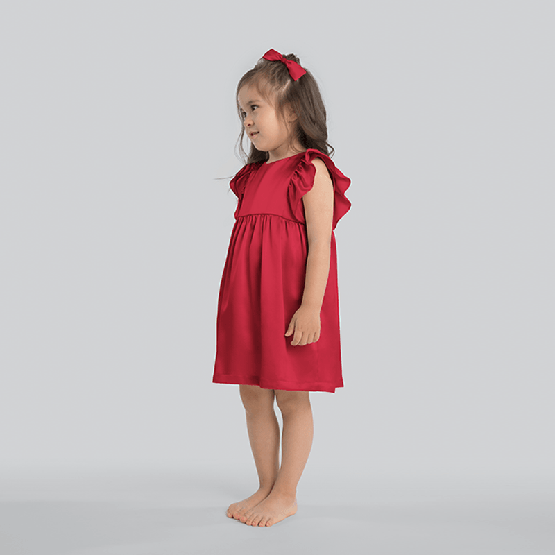 かわいい女の子用シルクドレス