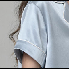 女の子用シルクナイトドレスブラウス風