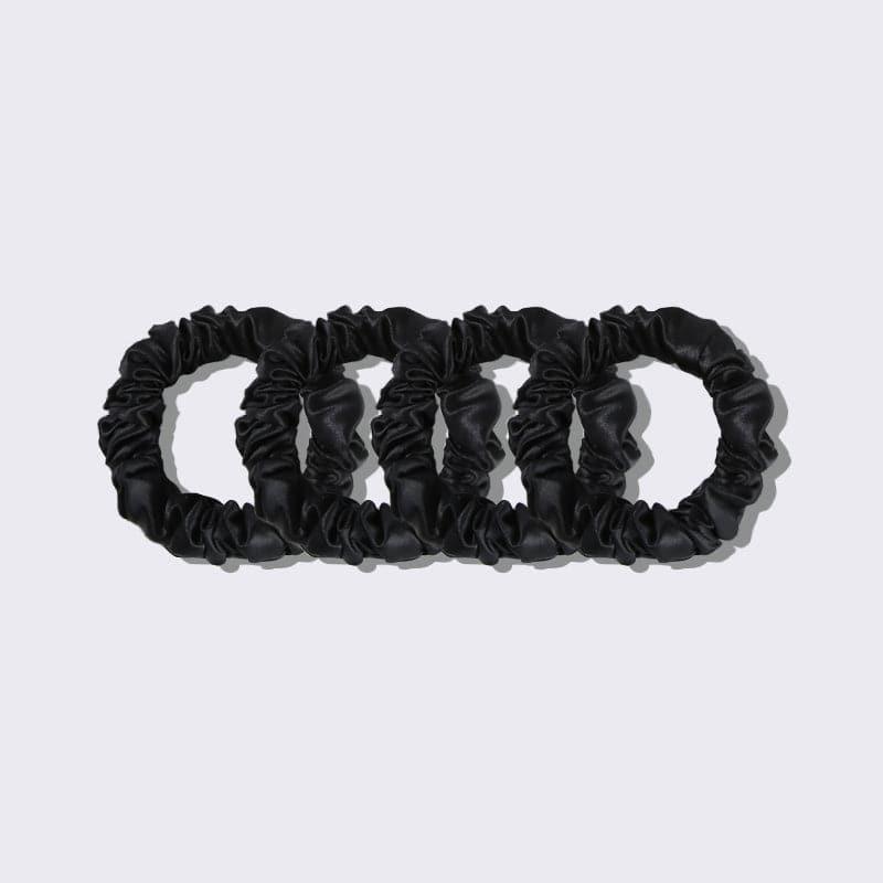 22モメ 2.5cm シルクヘアループシュシュ 4個セット