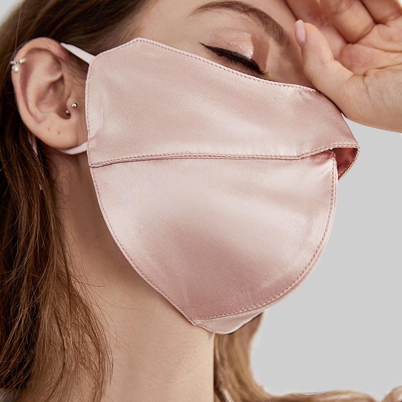 100％シルク製 アイコーナープロテクトマスク（日焼け止め付き）