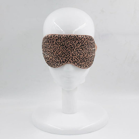 22 Momme Silk Eye Mask, Leopard Print