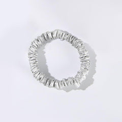 22 Momme Silk Mini Scrunchie, Grey