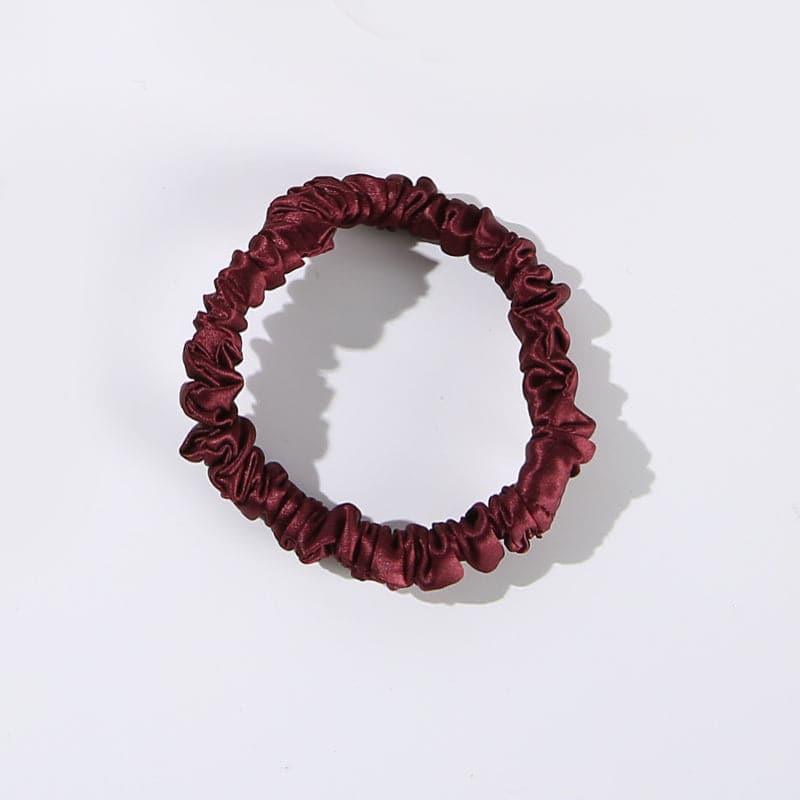 22 Momme Silk Mini Scrunchie, Red