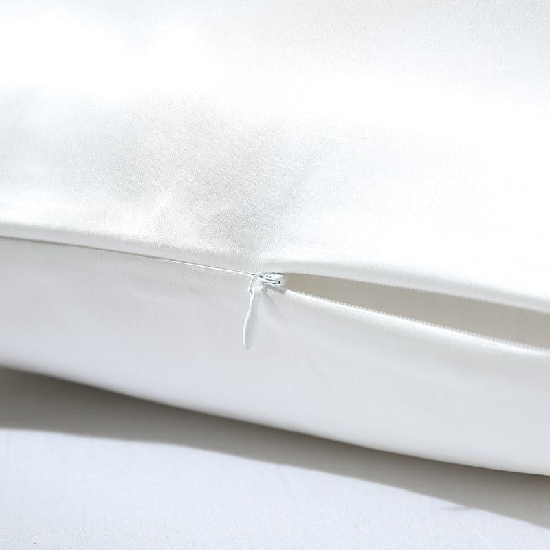 2PCS 19 Momme Silk Hidden Zipper Pillowcases, Ivory