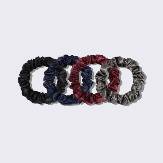 22モメ 2.5cm シルクヘアループシュシュ 4個セット