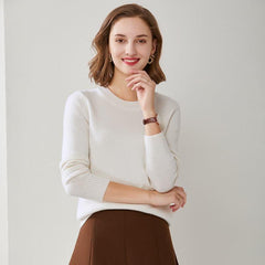 ピュアカシミヤクルーネックセーター