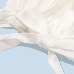 調節可能なシルク製スリープキャップ（ゴム入り）