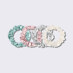 22モメ 2.5cm シルクヘアループシュシュ 4個セット