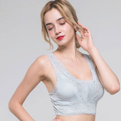 通気性シルクスポーツレースブラ