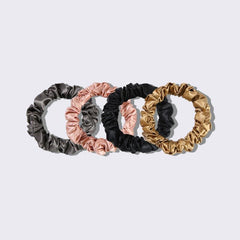 22モメ 2.5cm シルクヘアループシュシュ 4個セット