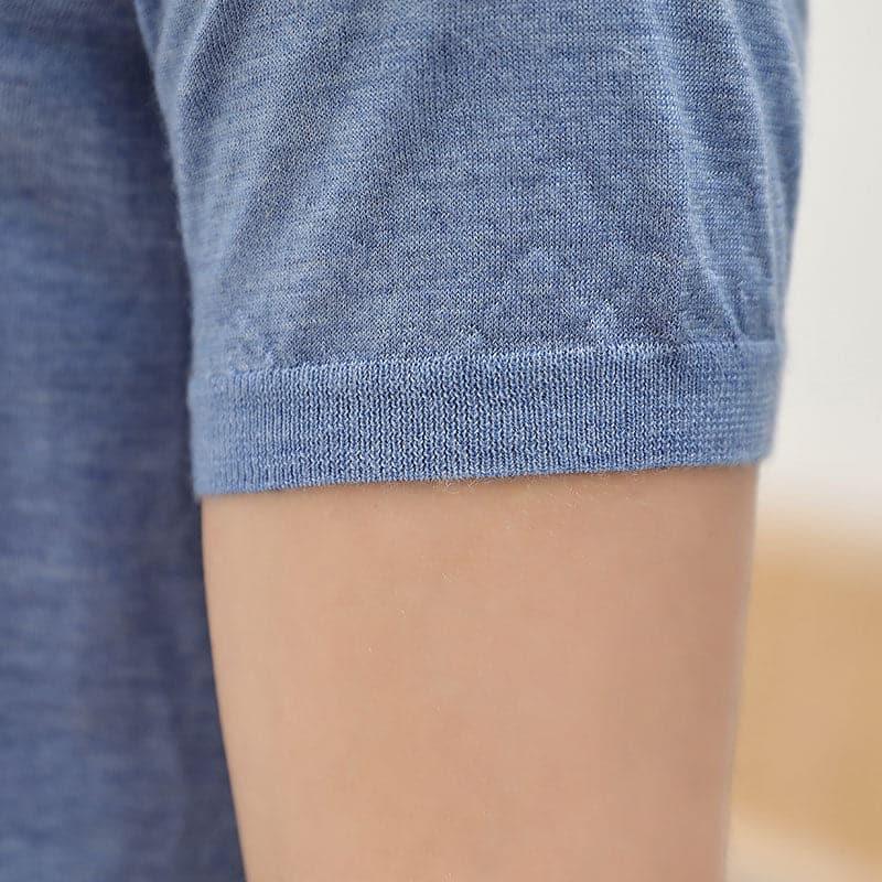 メンズ半袖カシミヤセーター